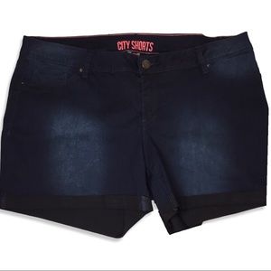 5/25 YMI Plus City Shorts Dark Faded Denim Shorts